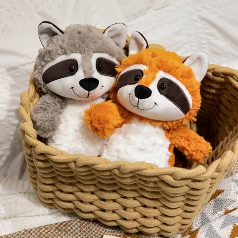 Realistic Forest Animal Plush Toy Raccoon Fox Sloth Stuffed Doll Soft PP Cotton Animal Zoo Theme Plushie For Kids Birthday Gift Home Decor