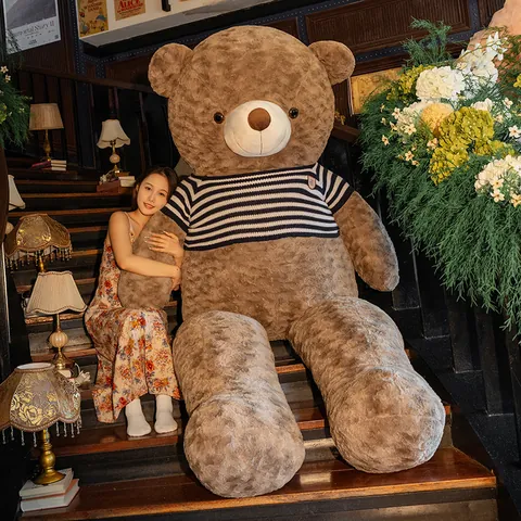 Giant Teddy Bear Plush Toy Large Stuffed Animal Hugging Pillow Soft Rose Velvet Bear For Valentine Birthday Gift Home Decor