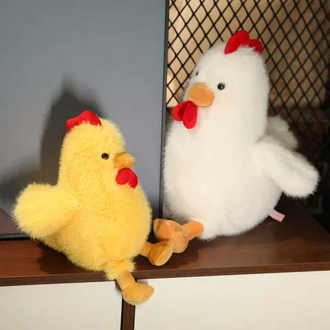 Simulated Rooster Plush Toy Realistic Chicken Stuffed Animal Soft Mink Velvet Bird Doll For Kids Adults Home Decor Gift