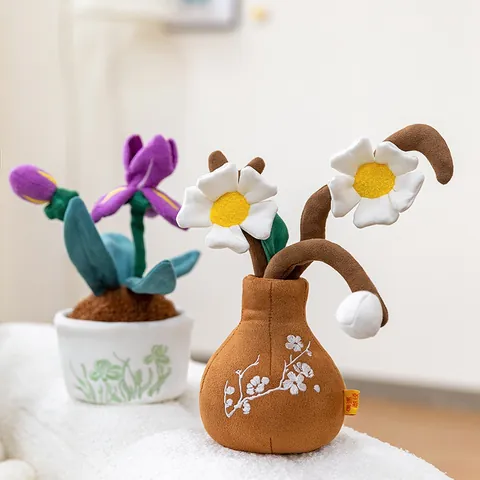 Kreative Simulation Topfpflanze Plüschtier Exquisite Bestickte Blumenpuppe Büro Haus Schreibtisch Dekoration Weiches Ornament Geschenk