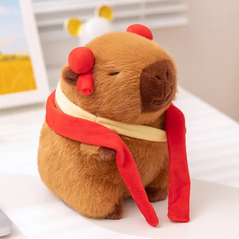 Cute Nezha Transformation Capybara Plush Toy Chinese Style Stuffed Animal Doll Soft Capi巴拉 Figure For Home Decor Kids Birthday Gift