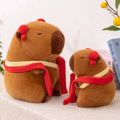 Cute Nezha Transformation Capybara Plush Toy Chinese Style Stuffed Animal Doll Soft Capi巴拉 Figure For Home Decor Kids Birthday Gift
