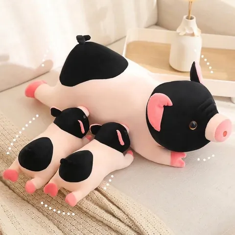 Simulation Mini Piggy Plush Toy Super Soft Long Pig Pillow Doll For Sleeping Cute Spotted Pig Stuffed Animal Cushion Gift For Kids
