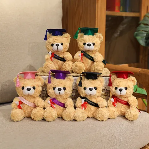 Abschluss Teddybär Plüschtier Mit Doktorhut Schärpe Diplom Gedenkgeschenk Für Kindergarten Universitätsstudenten