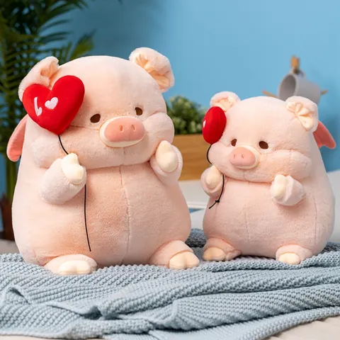 Cute Angel Pig Plush Toy Stuffed Animal Doll Soft Short Plush PP Cotton Companion Toy Valentine Birthday Gift