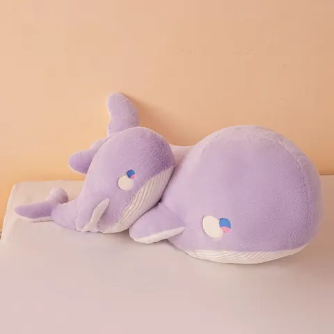 Whale Plush Toy Soft Stuffed Animal Kawaii Whale Sleeping Pillow For Bed Home Decoration Gift For Kids Adults