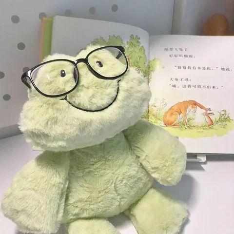 Lindo Juguete de Peluche de Rana Sonriente Animal de Peluche Suave Con Suéter de Punto Extraíble Y Bolso Pequeño Regalo