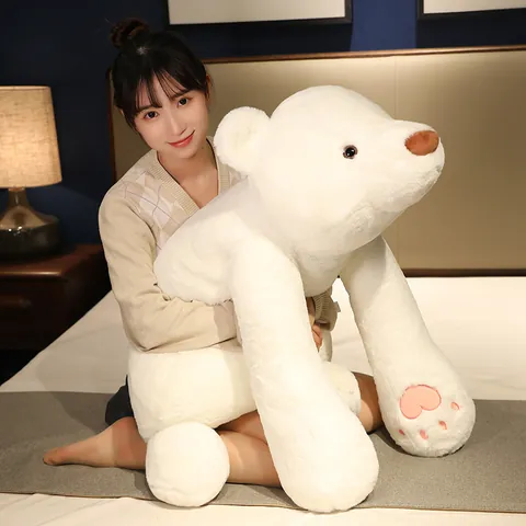 Soft Plush Teddy Bear Panda Polar Bear Pillow Stuffed Animal Toy Large Lying Plushie For Sleeping Women Home Decor