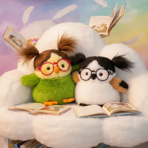 Cute Messy Hair Bird Plush Toy Soft Fat Sparrow Parrot Stuffed Doll Desktop Ornament Healing Companion Gift For Kids Women