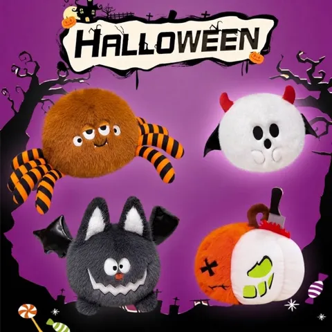 Halloween Plush Toy Funny Ghost Pumpkin Spider Bat Mummy Stuffed Animals Doll Gift For Halloween Party Decoration