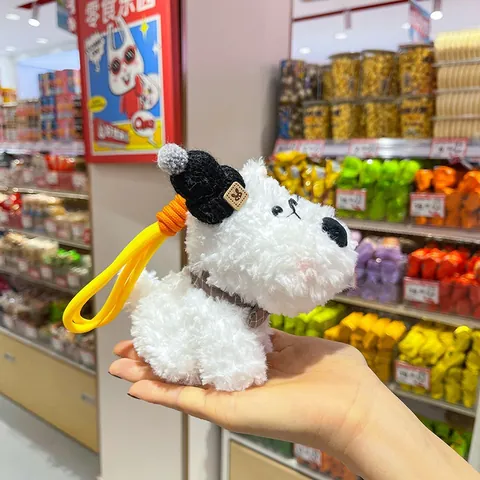 Cartoon West Highland White Terrier Plüschtier Anhänger Pastoral Ins Stil Hund Schlüsselanhänger Taschenanhänger Für Damen Jugendliche Geschenk