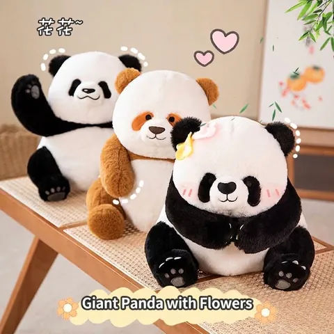 Giant Panda Plush Toy Cute Soft Stuffed Animal Doll Souvenir Gift For Kids Adults