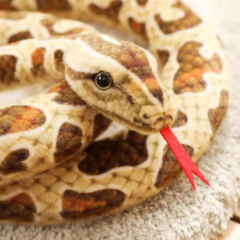 Realistic Simulation Snake Plush Toy Lifelike Cobra Python Soft Stuffed Animal Toy For Home Decor Prank Gift Halloween