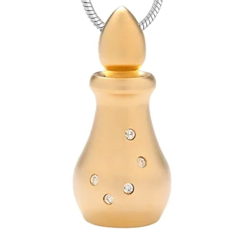 Stainless Steel Teardrop Cremation Urn Necklace Pet Human Ashes Memorial Pendant Openable Bottle Rhinestone Jewelry For Unisex Gift