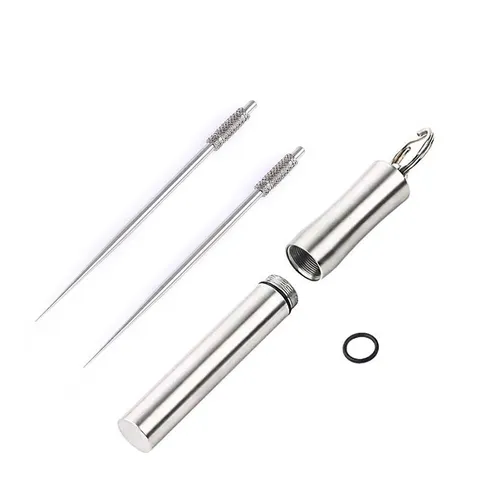 Portable Titanium Alloy Toothpick Holder Tube Keychain Waterproof Metal Toothpick Case Storage Jar For Travel Outdoor Daily Use