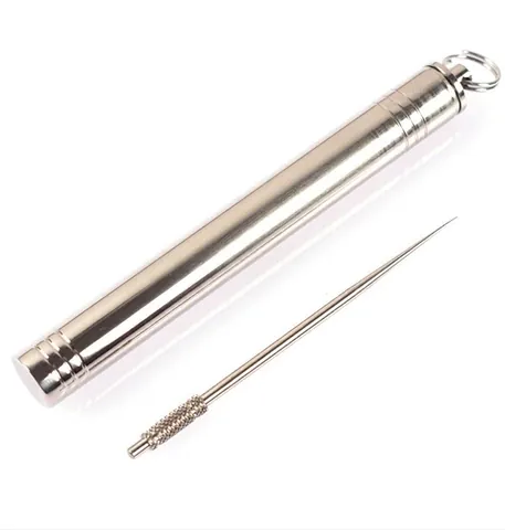 Portable Stainless Steel Toothpick Set With Storage Tube Reusable Oral Cleaning Tool Toothpick Holder For Outdoor Travel
