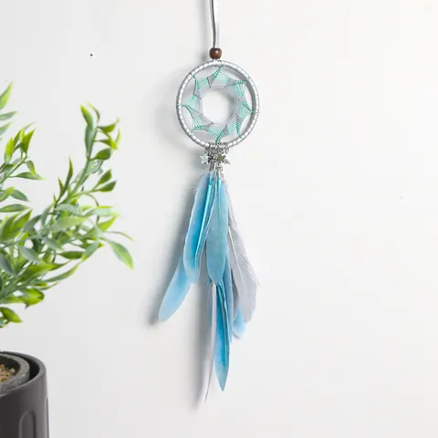 Colgante Atrapasueños de Coche Ins Creativo Interior Espejo Retrovisor Adorno Colgante Cabeza de Ciervo Pluma Estrella Bohemio