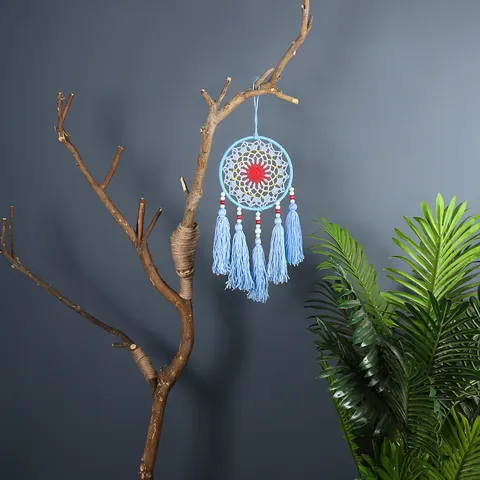 Nordic Boho Evil Eye Dream Catcher Wall Hanging Decor Cotton Rope Woven Tassel Dreamcatcher For Home Living Room Bedroom Decoration