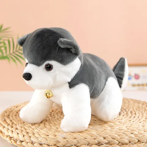 Simulation Husky Shiba Inu Plush Toy Cute Dog Doll Soft Short Plush Stuffed Animal Sleeping Pillow Birthday Gift For Kids
