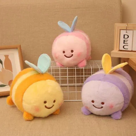 Cute Bumblebee Plush Toy Soft Stuffed Animal Doll For Kids Birthday Gift Cartoon Bee Decoration For Wedding Claw Machine Favor
