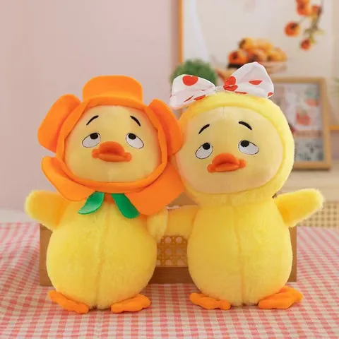 Cute Annoying Duck Plush Toy Soft Short Plush Yellow Duckling Stuffed Animal Decor For Kids Birthday Gift Home