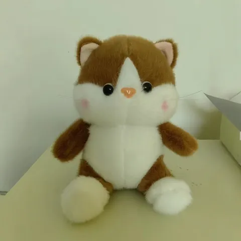 Simulation Peach Cat Plush Toy Kawaii Kitten Stuffed Animal Doll For Kids Girls Birthday Gift Soft Plushie Home Decor