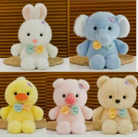 Morbido Peluche Serie Candy Animale di Pezza Cartone Animato Coniglio Orso Maiale Elefante Anatra Peluche Carino per Regalo di Compleanno