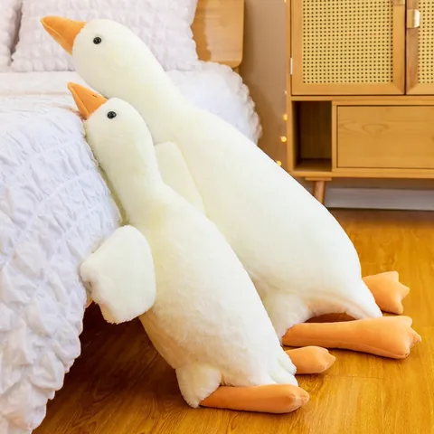 Giant White Goose Plush Toy Soft Stuffed Animal Sleeping Pillow Large Hugging Goose Doll For Bedroom Home Decor Gift