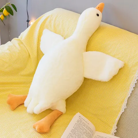 Giant White Goose Plush Toy Soft Stuffed Animal Sleeping Pillow Large Hugging Goose Doll For Bedroom Home Decor Gift
