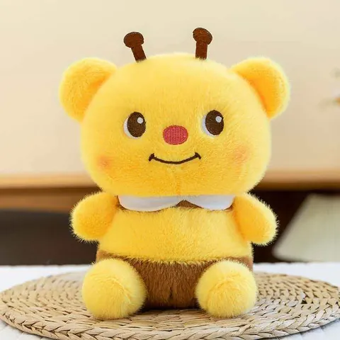 Cute Bee Cosplay Bear Plush Toy Soft Cartoon Animal Stuffed Doll For Birthday Gift Healing Style Yellow Brown Soft Plushie