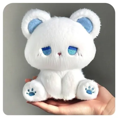 Adorable Emo Cat Plush Toy Soft Stuffed Animal Doll Kawaii Kitten Throw Pillow Healing Style Birthday Gift For Kids Teens Adults