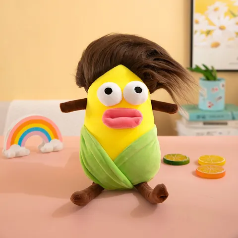Funny Messy Hair Vegetable Plush Doll Ugly Cute Cartoon Corn Tomato Potato Stuffed Toy For Wedding Party Home Decor Gift