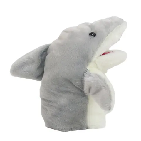 Cute Shark Hand Puppet Plush Toy Soft Interactive Shark Puppet For Kids Role Play Storytelling Animal Stuffed Toy Birthday Gift
