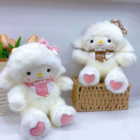 Giocattolo di Peluche Agnello delle Fiabe Carino Pecora Animale di Peluche Morbido Cuscino Bambola Regalo per Bambini Ragazze Decorazione Casa