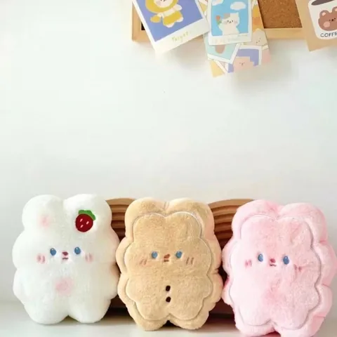 Cute Cookie Rabbit Plush Toy Soft Stuffed Animal Gingerbread Man Style Biscuit Doll Sleep Pillow For Kids Teens Gift
