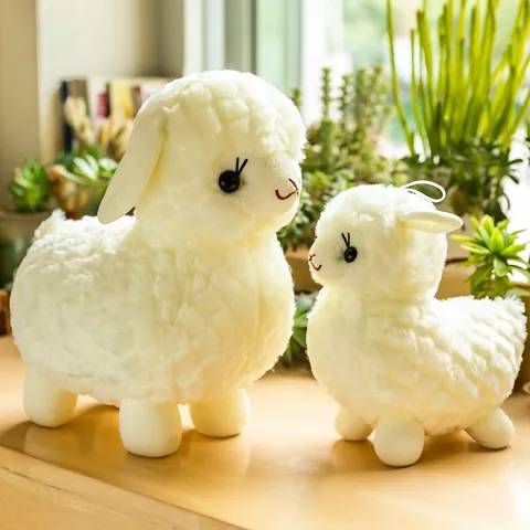 Cute Alpaca Plush Toy White Sheep Stuffed Animal Soft Long Plush Doll Creative Pillow Companion Birthday Gift For Kids Women