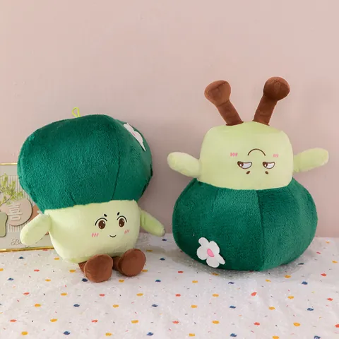 Cute Broccoli Plush Toy Simulation Vegetable Stuffed Animal Soft Broccoli Pillow Doll Creative Vegetable Toy Gift For Kids Women