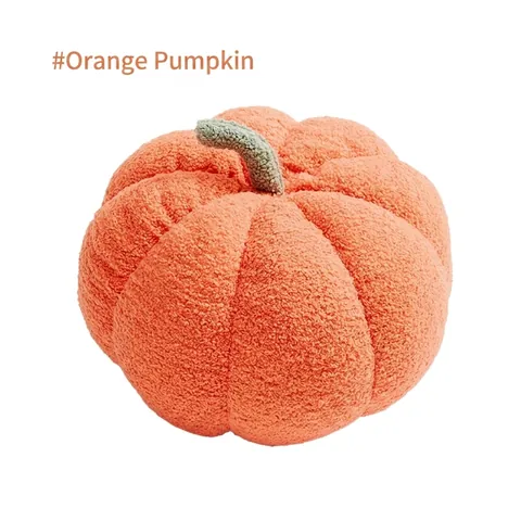 Creative Pumpkin Shaped Plush Pillow Soft Sherpa Throw Cushion Nordic Style Decorative Stuffed Toy For Sofa Home Decor