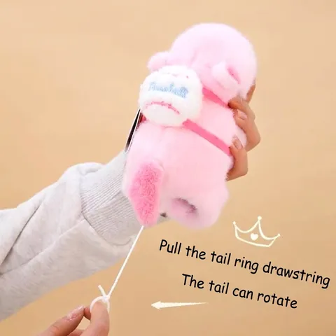 Lindo Peluche de Carpincho Pulsera Slap Con Cordón Cola Giratoria Juguete Suave Regalo Niños