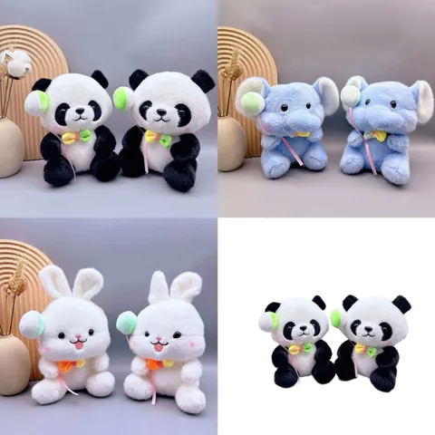 Cartoon Schattig Ballon Serie Pluche Dierenspeelgoed Panda Olifant Konijn Knuffel Voor Cadeau Grijpmachine Decoratie