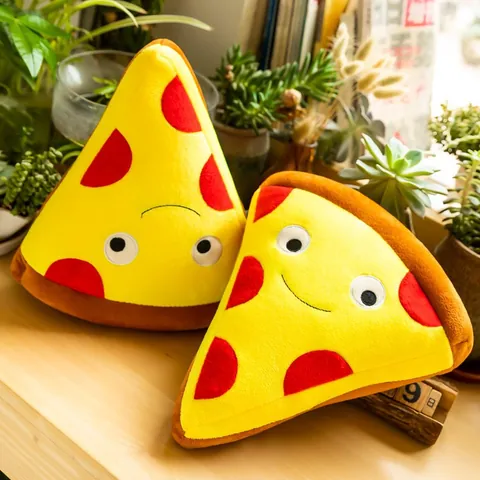 Peluche de Pizza de Simulación de Comida de Dibujos Animados Almohada de Pizza Creativa Muñeca de Peluche Suave Regalo Para Niños Adultos