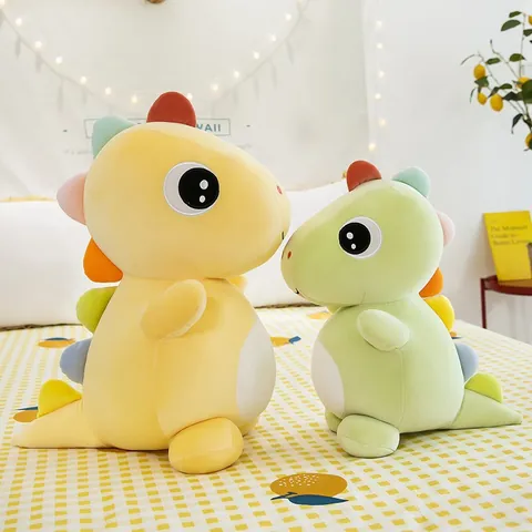 Colorato Cartone Animato Dinosauro Peluche Morbido Animale di Peluche Bambola Bambini Regalo Fidanzata Cuscino Sonno