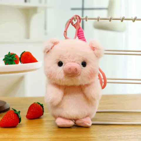 Lindo Llavero Con Colgante De Animal De Peluche De Dibujos Animados Juguete De Peluche Suave Para Bolsos Mochilas Decoración De Escritorio