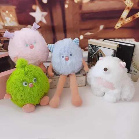 Longhair Little Monster Plush Toy Soft Stuffed Animal Doll For Kids Girls Birthday Gift Kawaii Home Decoration Stuffed Monster Doll