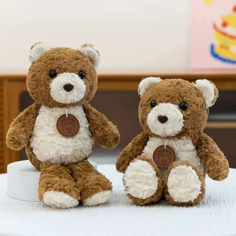 Cute Running Fox Bear Plush Toy Soft Stuffed Animal Doll Comforting Toy For Children Birthday Gift Home Decoration