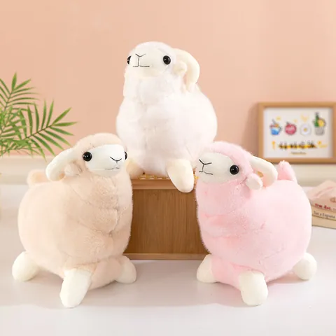Oveja Pequeña Realista Juguete de Peluche Lindo Cordero Suave Animal de Peluche Muñeca para Niños Niñas Regalo de Cumpleaños Decoración Hogar