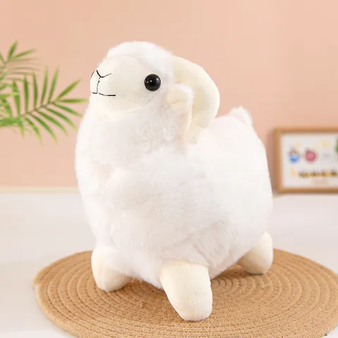 Oveja Pequeña Realista Juguete de Peluche Lindo Cordero Suave Animal de Peluche Muñeca para Niños Niñas Regalo de Cumpleaños Decoración Hogar