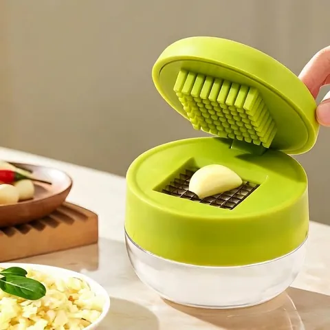 Manual Press Garlic Press Stainless Steel Blade Multifunctional Garlic Mincer Ginger Crusher Home Kitchen Squeezer Tools