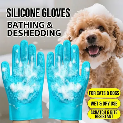 Duurzame Siliconen Reinigingshandschoenen Met Geïntegreerde Schrobber Voor Afwassen Keuken Huishoudelijke Reiniging Huisdierverzorging Waterdichte Herbruikbare Schrobhandschoenen