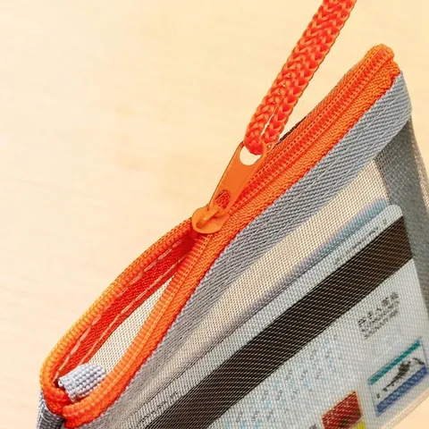 Transparent Nylon Mesh Zipper Bag Small Portable Storage Pouch For Cards Coins Bank Cards Keys Mini Mesh Organizer Wallet